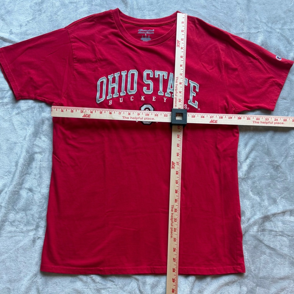 Champion T-Shirt Mens Large Red Ohio State Buckeyes Graphic Tee Short Sleeve - Picture 5 of 8